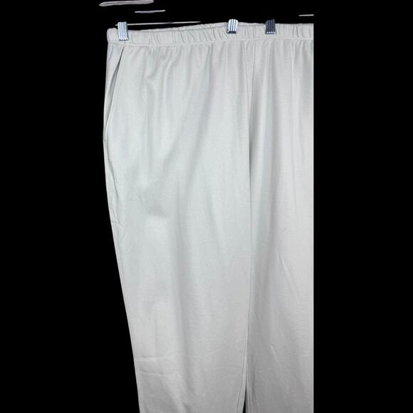 Lands' End Plus 3X/P‎ (24W-26W) 100% Cotton Lounge Pants Beige Elastic Waist - Picture 3 of 13